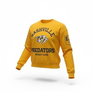NWT Women's Fanatics Gold Nashville Predators Go Team Pullover Sweatshirt (KB1)